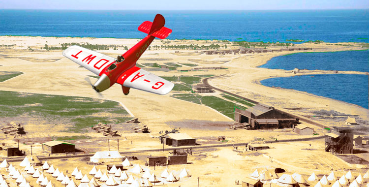 George doing aerobatics over Dekheila, Egypt, 1935