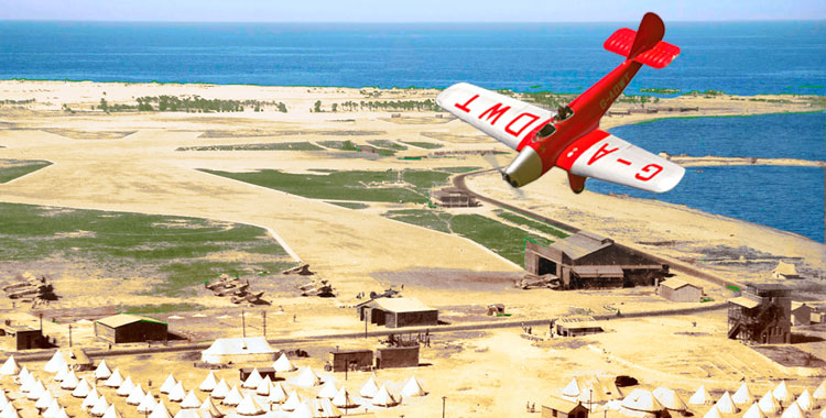 George does aerobatics over Dekheila, Egypt, 1935